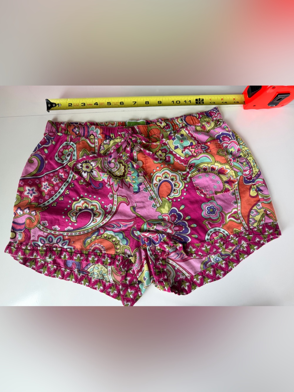 Vera Bradley Hot Pink Paisley Print Athletic Shorts